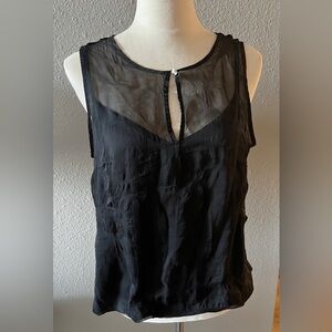 White House Black Market Elegant Black Sleeveless Top